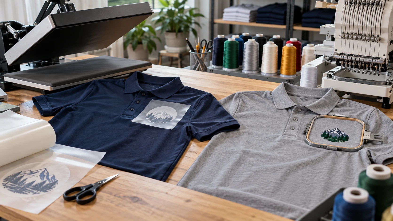 DTF and embroidery each suit different logo shapes, fabric types and uniform goals.