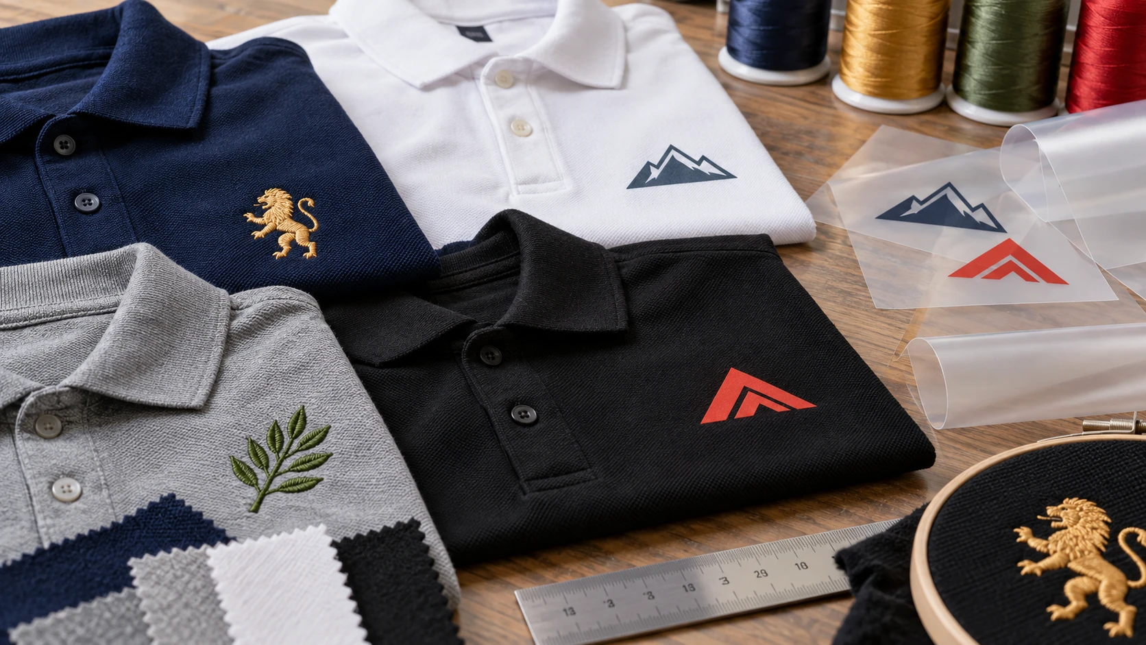 Small-chest logos should be judged at actual size, not only on enlarged artwork.