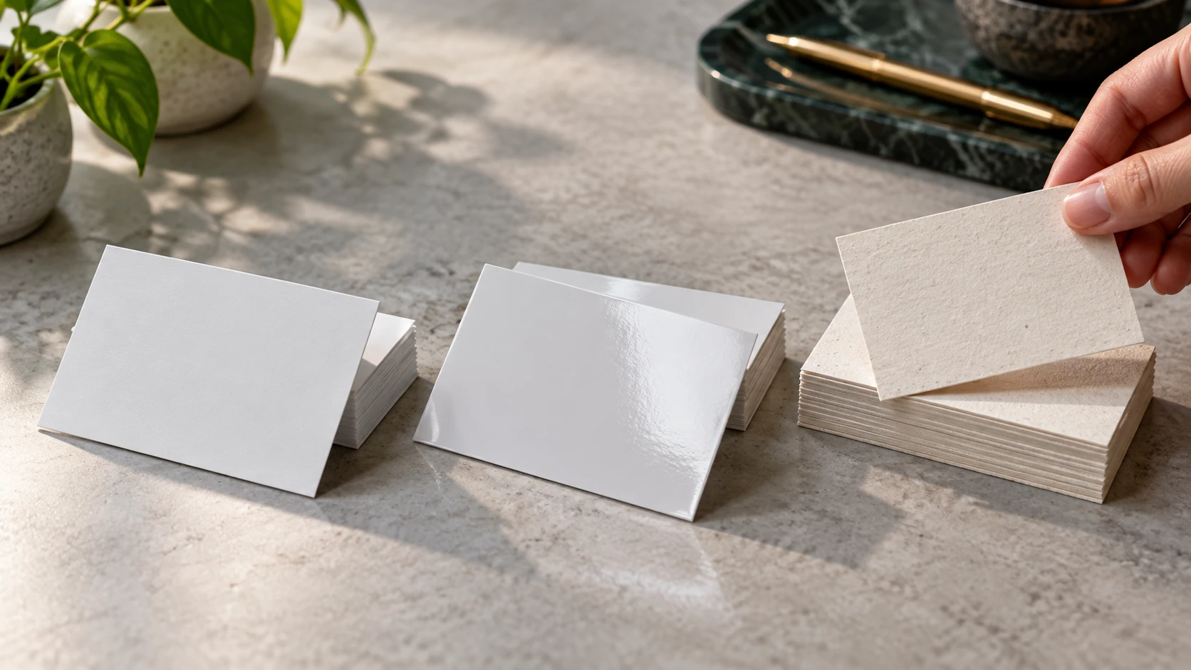 Finish changes both the visual tone and the way a business card behaves in hand.